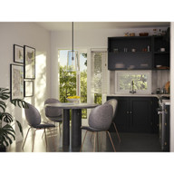 Progress Lighting Clarion Collection One-Light Black Clear Glass Transitional Pendant - Dry Location Listed Application Shot Model P500242-031