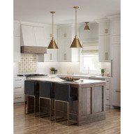 Progress Lighting Hinton Collection One-Light Vintage Brass Vintage Style Hanging Pendant Light - Dry Location Listed Application Shot Model P500325-163