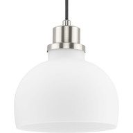 Progress Lighting Pendants Light - Garris Collection One-Light Brushed Nickel Etched Opal Glass Transitional Mini-Pendant - Model P500406-009