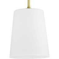 Progress Lighting Pendants Light - Clarion Collection One-Light Satin Brass Etched White Transitional Pendant - Model P500429-012