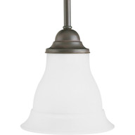 Progress Lighting Pendants Light - Trinity Collection One-Light Antique Bronze Etched Glass Traditional Mini-Pendant Light - Model P5096-20