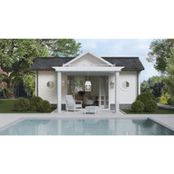 Progress Lighting POINT DUME® by Jeffrey Alan Marks for Progress Lighting Hook Pond Shelter White Outdoor Hanging Lantern - Damp Location Listed Application Shot Model P550117-192