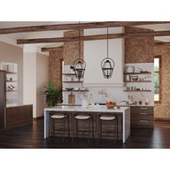 Progress Lighting Bradshaw Collection One-Light Textured Black Clear Glass Transitional Outdoor Hanging Lantern - Damp Location Listed Application Shot Model P550138-031