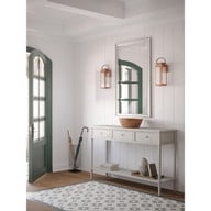 Progress Lighting Union Square One-Light Small Antique Copper Urban Industrial Outdoor Wall Lantern - Wet Location Listed Application Shot Model P560004-169