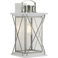 Progress Lighting Outdoor Light - Barlowe Collection Stainless Steel One-Light Large Wall Lantern - Model P560158-135