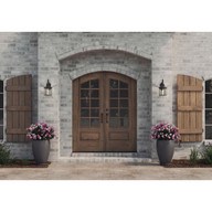 Progress Lighting Dillard Collection One-Light Traditional Textured Black Clear Glass Outdoor Wall Lantern - Wet Location Listed Application Shot Model P560323-031
