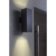 Progress Lighting 6" LED Square Up/Down Outdoor Wall Mount Fixture - Damp Location Listed Application Shot Model P5644-82-30K