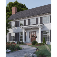 Progress Lighting 5" Bronze LED Outdoor Flush Mount Cylinder - Damp Location Listed Application Shot Model P5774-20/30K