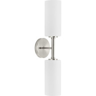 Progress Lighting Wall Bracket Light - Cofield Collection Two-Light Brushed Nickel Transitional Wall Bracket - Model P710116-009