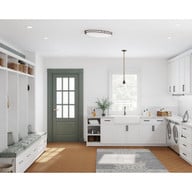 Progress Lighting One-Light 18" LED Oval Flush Mount - Damp Location Listed Application Shot Model P7251-17430K9