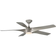 Progress Lighting Ceiling Fans Light - Vernal Collection 60" Five-Blade Silver LED Wifi Transitional Indoor/Outdoor Smart DC Ceiling Fan - Model P250059-152-30