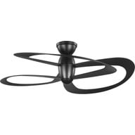 Progress Lighting Ceiling Fans Light - Willacy Collection 3-Blade Black 48-Inch DC Motor Contemporary Ceiling Fan - Model P250063-031