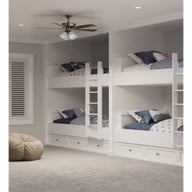 Progress Lighting AirPro Collection Four-Light Ceiling Fan Light - Dry Location Listed Application Shot Model P2643-20WB