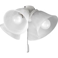 Progress Lighting Ceiling Fans Light - AirPro Collection Four-Light Ceiling Fan Light - Model P2643-30WB