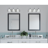 Progress Lighting Gather Collection Three-Light Polished Chrome Etched Glass Traditional Bath Vanity Light - Damp Location Listed Application Shot Model P2708-15