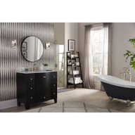 Progress Lighting Debut Collection One-Light Brushed Nickel Farmhouse Bath Vanity Light - Damp Location Listed Application Shot Model P300008-009