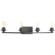 Progress Lighting Bath & Vanity Light - Debut Collection Four-Light Graphite Farmhouse Bath Vanity Light - Model P300011-143