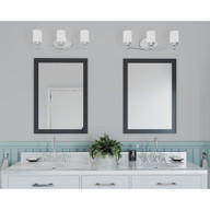 Progress Lighting Glide Collection Three-Light Polished Chrome Etched Opal Glass Coastal Bath Vanity Light - Damp Location Listed Application Shot Model P300014-015