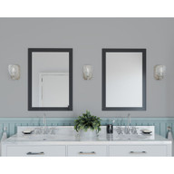 Progress Lighting Anjoux Collection One-Light Silver Ridge Clear Water Glass Luxe Bath Vanity Light - Damp Location Listed Application Shot Model P300116-134