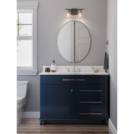 Progress Lighting Riley Collection Two-Light Matte Black Clear Glass Modern Bath Vanity Light - Damp Location Listed Application Shot Model P300277-031