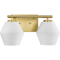 Progress Lighting Bath & Vanity Light - Copeland Collection Two-Light Brushed Gold Vanity Mid-Century Modern Vanity Light - Model P300431-191