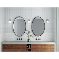 Progress Lighting Fessler Collection One-Light Brushed Nickel Opal Glass Farmhouse Bath Light - Damp Location Listed Application Shot Model P300438-009