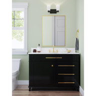 Progress Lighting Adley Collection Two-Light Matte Black Etched Opal Glass New Traditional Bath Vanity Light - Damp Location Listed Application Shot Model P300466-31M