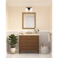 Progress Lighting Estrada Collection Two-Light Matte Black Contemporary Bath & Vanity Light - Damp Location Listed Application Shot Model P300477-31M