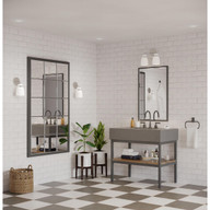 Progress Lighting Lexie Collection Two-Light Polished Chrome Contemporary Vanity Light - Damp Location Listed Application Shot Model P300485-015