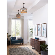 Progress Lighting Gulliver Collection Three-Light 17" Semi-Flush Convertible - Dry Location Listed Application Shot Model P350049-143