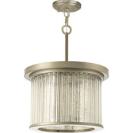 Progress Lighting Close-to-Ceiling Light - Progress Lighting Sequit Point Collection Antique Nickel Semi-Flush Convertible - Model P350142-081