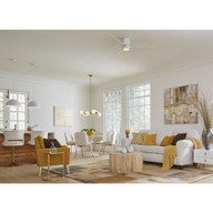 Progress Lighting Perimeter Collection One-Light White Mid-Century Modern Pendant with metal Shade - Dry Location Listed Application Shot Model P500379-030