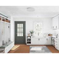 Progress Lighting One-Light 11" LED Drum Flush Mount - Damp Location Listed Application Shot Model P730005-030-30