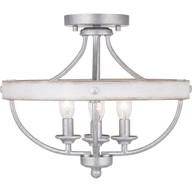 Progress Lighting Close-to-Ceiling Light - Gulliver Collection Four-Light 14-1/4" Semi-Flush Convertible - Model P350117-141
