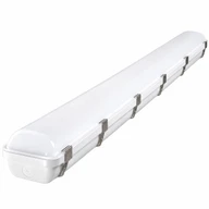 4 ft LED vaportight fixture, 50W 35W 25W selectable, 3500K 4000K 5000K selectable, silver clips