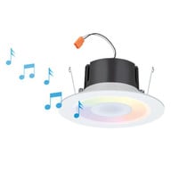 Lithonia J6SLC RGBW MW M6 - 6In Smart Rgbw Speaker Downlight, Dynamic Color Red Green Blue White, Matte White, Master Pack Of 6
