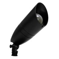 Slim Bullet LED Landscape Light With Shroud- 8 Watts - 700 Lumens - 120V - Color Tempurature Selectable 30K/40K/50K  - Knuckle Mount - Black Finish