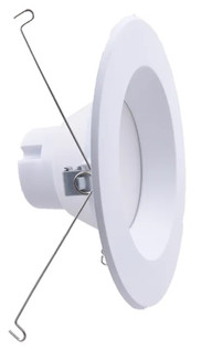 6 Inch Recessed Can Retrofit - Watt Selectable 17W/13W/10W - 1360 Lumens Max - Color Selectable 27K/30K/35K/40K/50K - 120V - Smooth Trim - Recessed Can Required - Dimmable