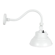 White gooseneck barn lighting, multiple CCT selectable color temperatures, studio image.