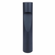 26-inch LED bollard light, black finish, downward shielded design, selectable 3000K, 4000K, 5000K, studio image.