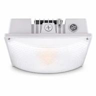 White square LED canopy light, 40W, 5,400 lumens, 5000K daylight, ceiling or conduit mount