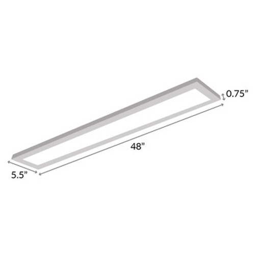 Blink Linear 5.5" x 48" LED Surface Mounted Ceiling Light - 42 Watt - 3100 Lumens - Color Temperature Selectable 27K/30K/35K/40K/50K - 120-277V - Dimmable - White Finish