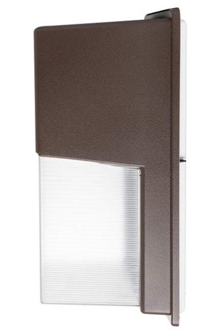 LED Rectangle Wall Pack With Photocell - Selectable 5/10/20/30 Watt - 600-3600 Lumens - 5000K Daylight - 120-277V - Bronze Finish