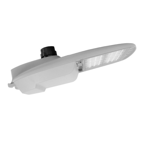 200 Watt LED Roadway Light With Photocell - 27000 Lumens - 5000K Daylight - 120-277V - White Finish - Includes Pole Mount