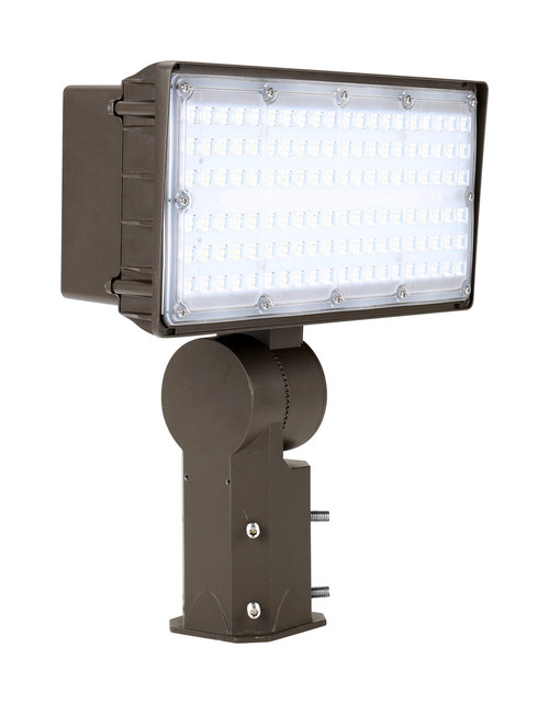 100 Watt LED Landscape Flood Light - Slipfitter Mount - 13300 Lumens - 5000K Daylight - 120-277V - Bronze Finish
