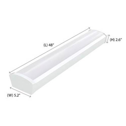 48 Inch LED Wraparound Light with Motion Sensor - 40 Watt - 3200 Lumens - 4000K Cool White - 120-277V