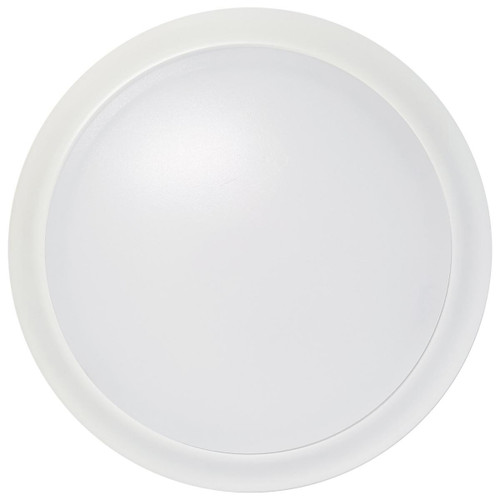 16 Watt LED Disk Ceiling Light - 10 Inch Round - 1300 Lumens - Color Selectable 30K/40K/50K - 120V - White Finish - Dimmable