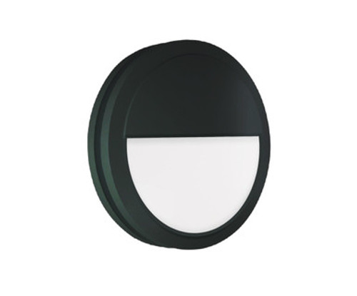 Superior Lighting 5242-LE1200W-BWM - Motion Sensor LED Bulkhead Eye-Lid Style - Ceiling or Wall Mount - Outdoor Wet Location UL Listed - 14 Watt - 1350 Lumens - 3000K - With Black Finish