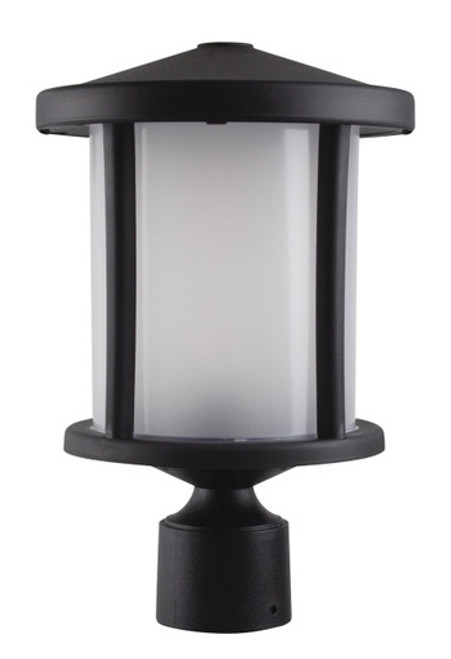 Superior Lighting SL200-LE800W-BF - Tuscano LED Polycarbonate Post Light - Black Finish - UL Listed Wet - 13 Watt - 1140 Lumens - 3000K Soft White