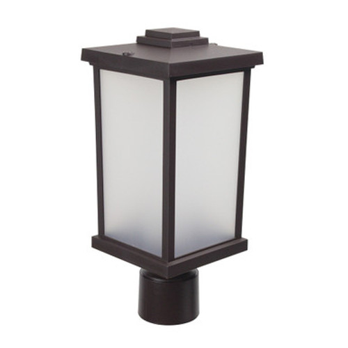 Superior Lighting SL246-LE800W-ZF - Napoli LED Polycarbonate Post Light - Bronze Finish - UL Listed Wet - 13 Watt - 1140 Lumens - 3000K Soft White